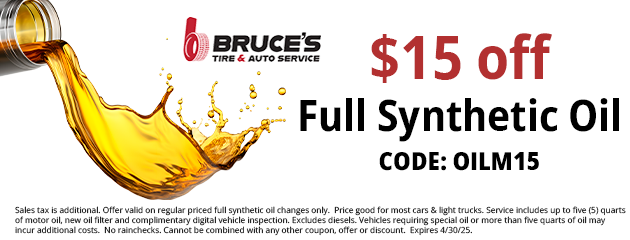 $15 off Full Synthetic Oil Change